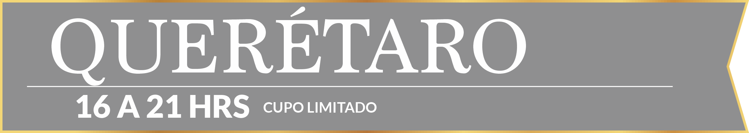 Querétaro 16 a 21 hras cupo limitado