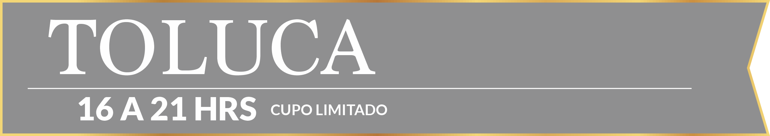 Toluca 16 a 21 hras cupo limitado