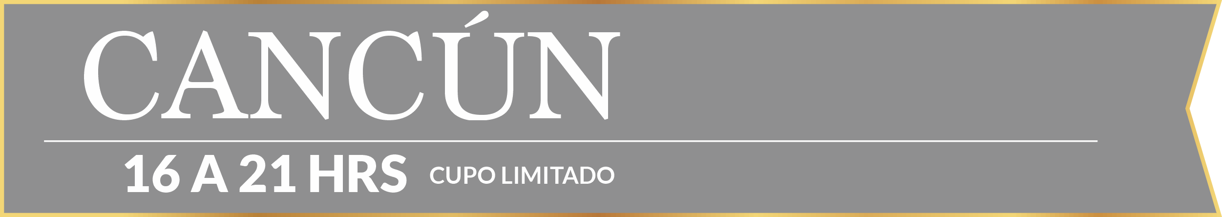 Cancún 16 a 21 hras cupo limitado