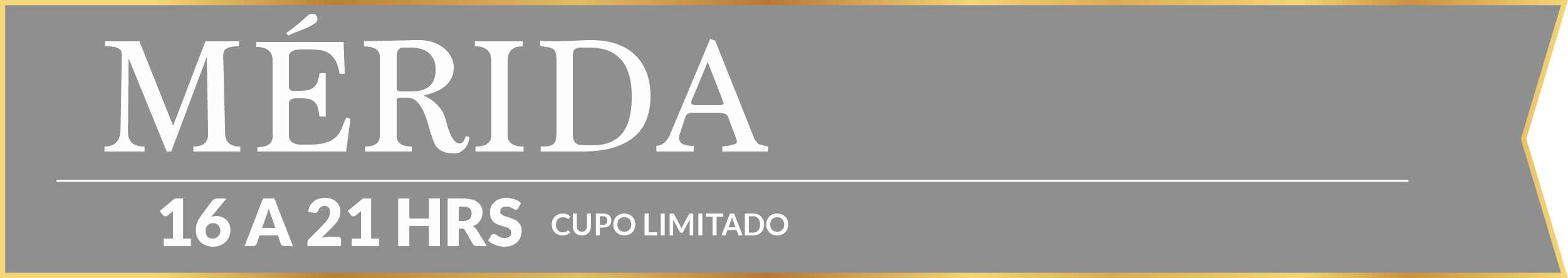 Mérida 16 a 21 hras cupo limitado